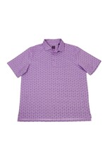 Mens Tic Tac Toe Print Polo Pink