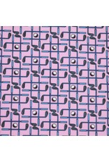 Mens Tic Tac Toe Print Polo Pink