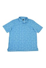 Golfing Men Camo Print Polo Aqua