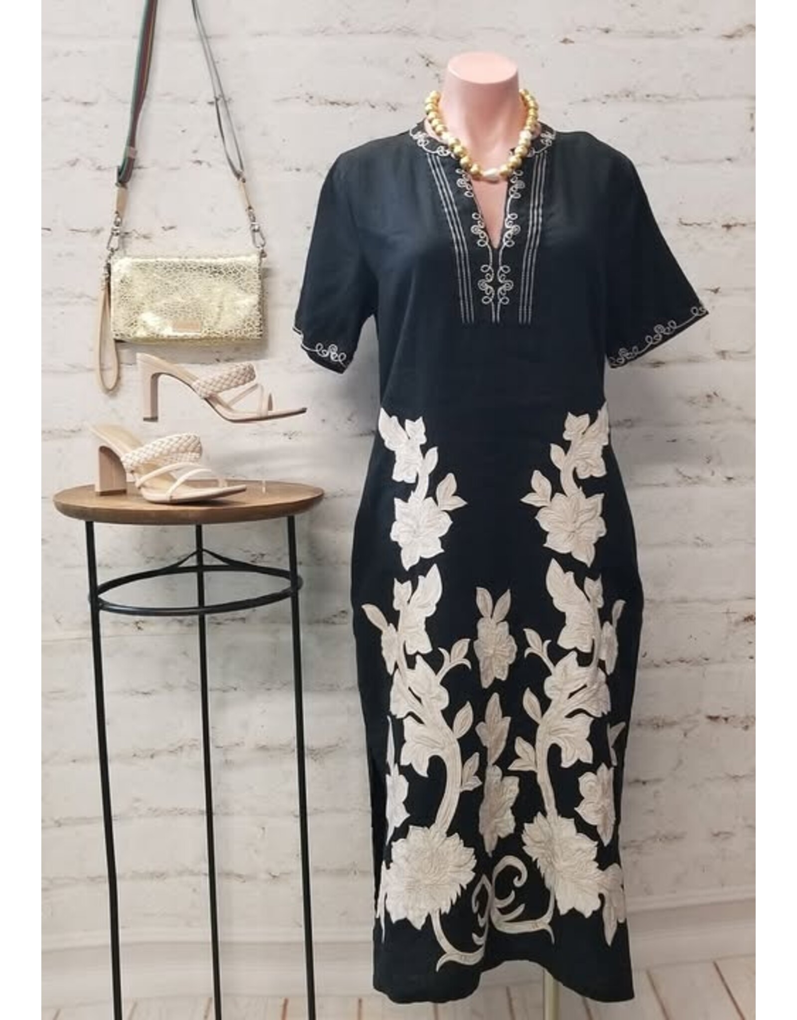 Johnny Was Johnny Was Henley Midi Dress Henrik