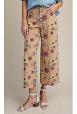 Flora Floral Print Jeans Enzyme Wash