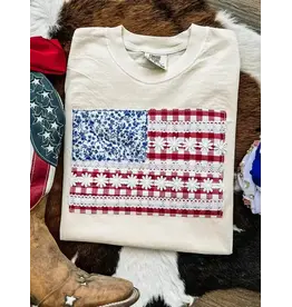 American Flag Daisy T-Shirt