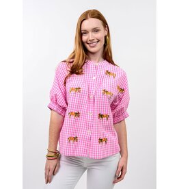 Sister Mary Sister Mary Donkey Top Pink Check