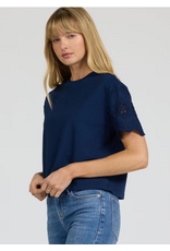 Dear John Denim Dear John Maddox Eyelet Sleeve Top  Riviera Black Iris