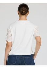 Dear John Denim Dear John Maddox Eyelet Sleeve Top  Riviera White