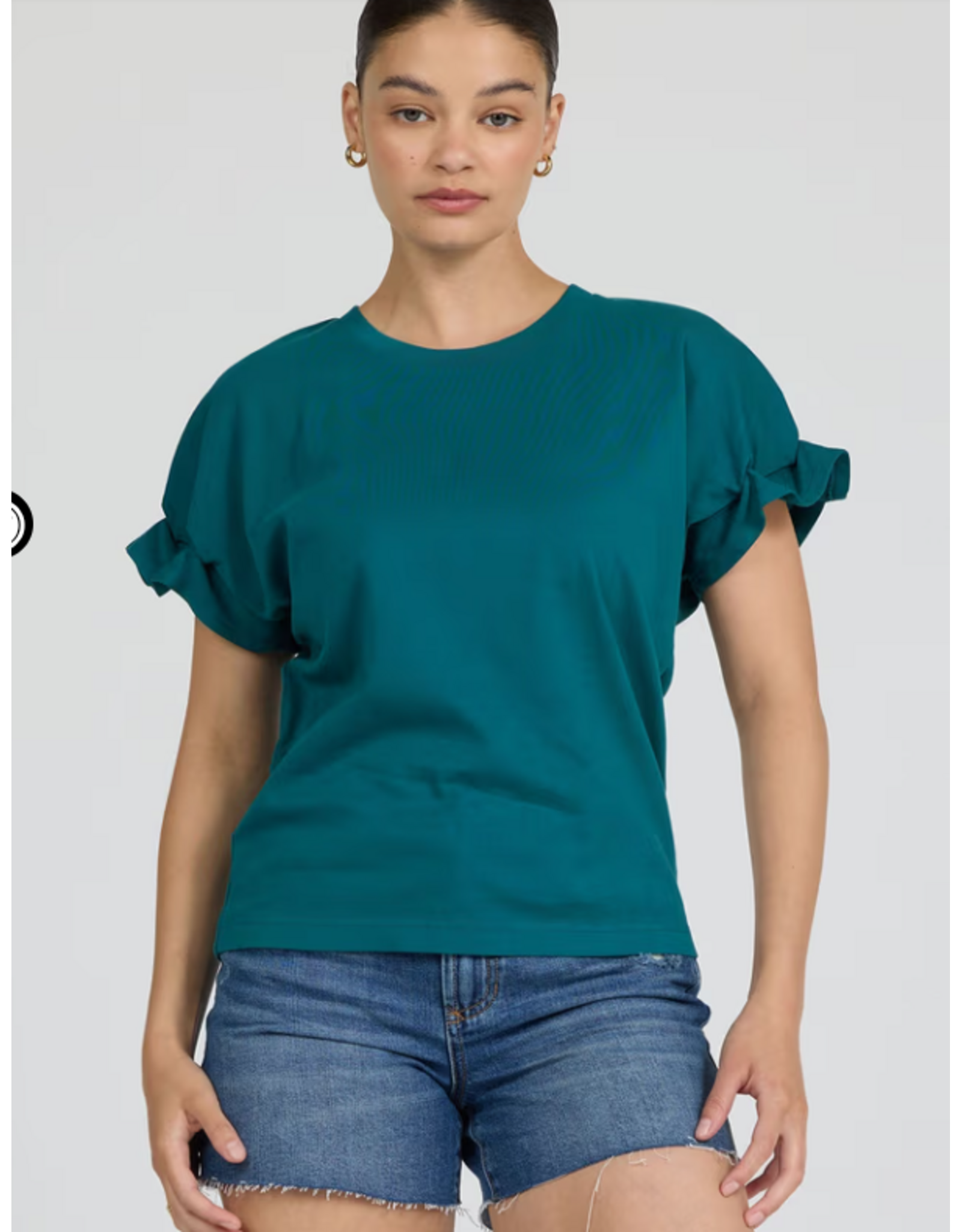 Dear John Denim Dear John Meredith Ruffle Cuff Top Mediterranean