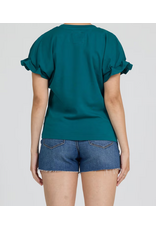 Dear John Denim Dear John Meredith Ruffle Cuff Top Mediterranean