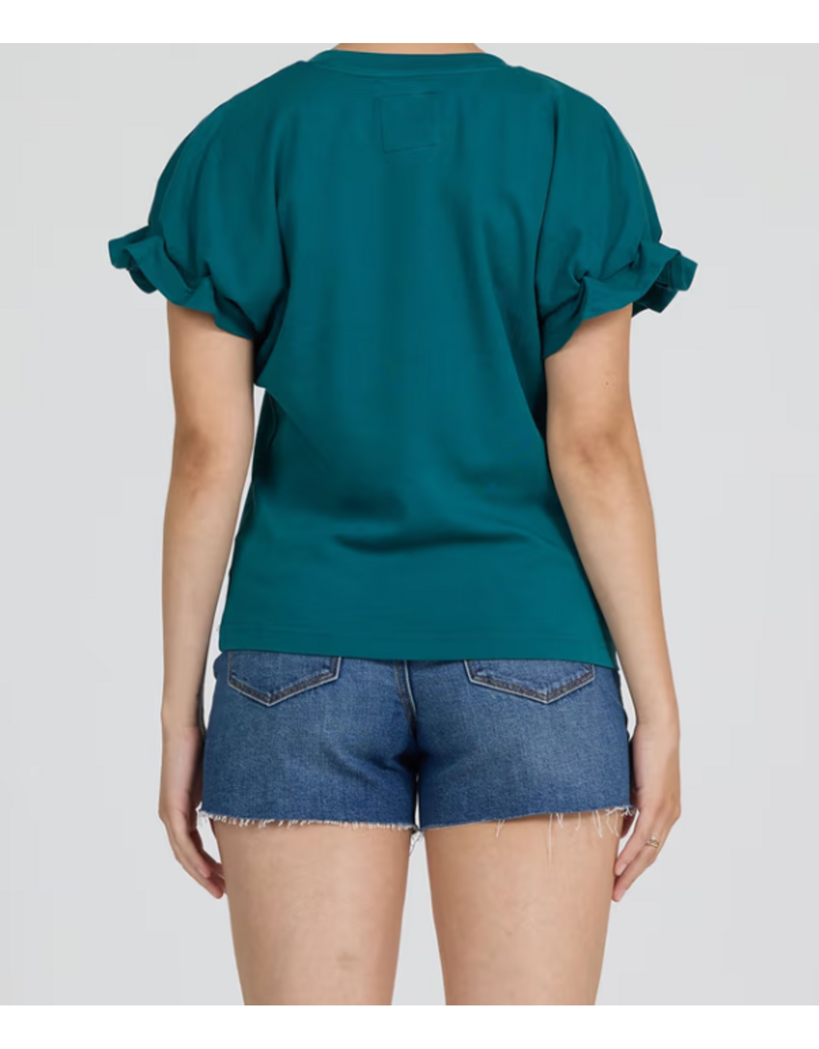 Dear John Denim Dear John Meredith Ruffle Cuff Top Mediterranean