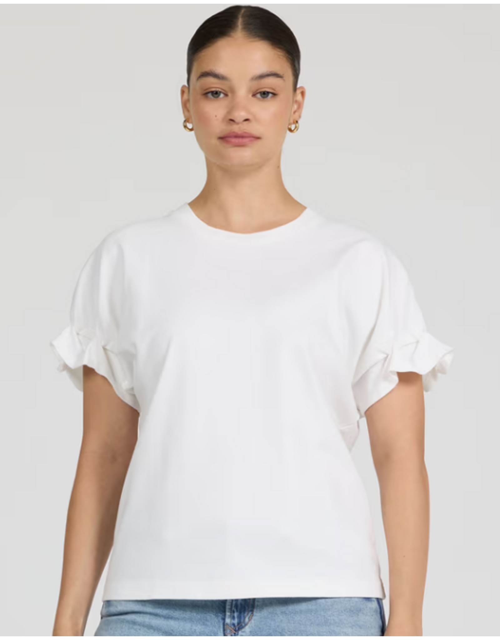 Dear John Denim Dear John Meredith Ruffle Cuff Top White
