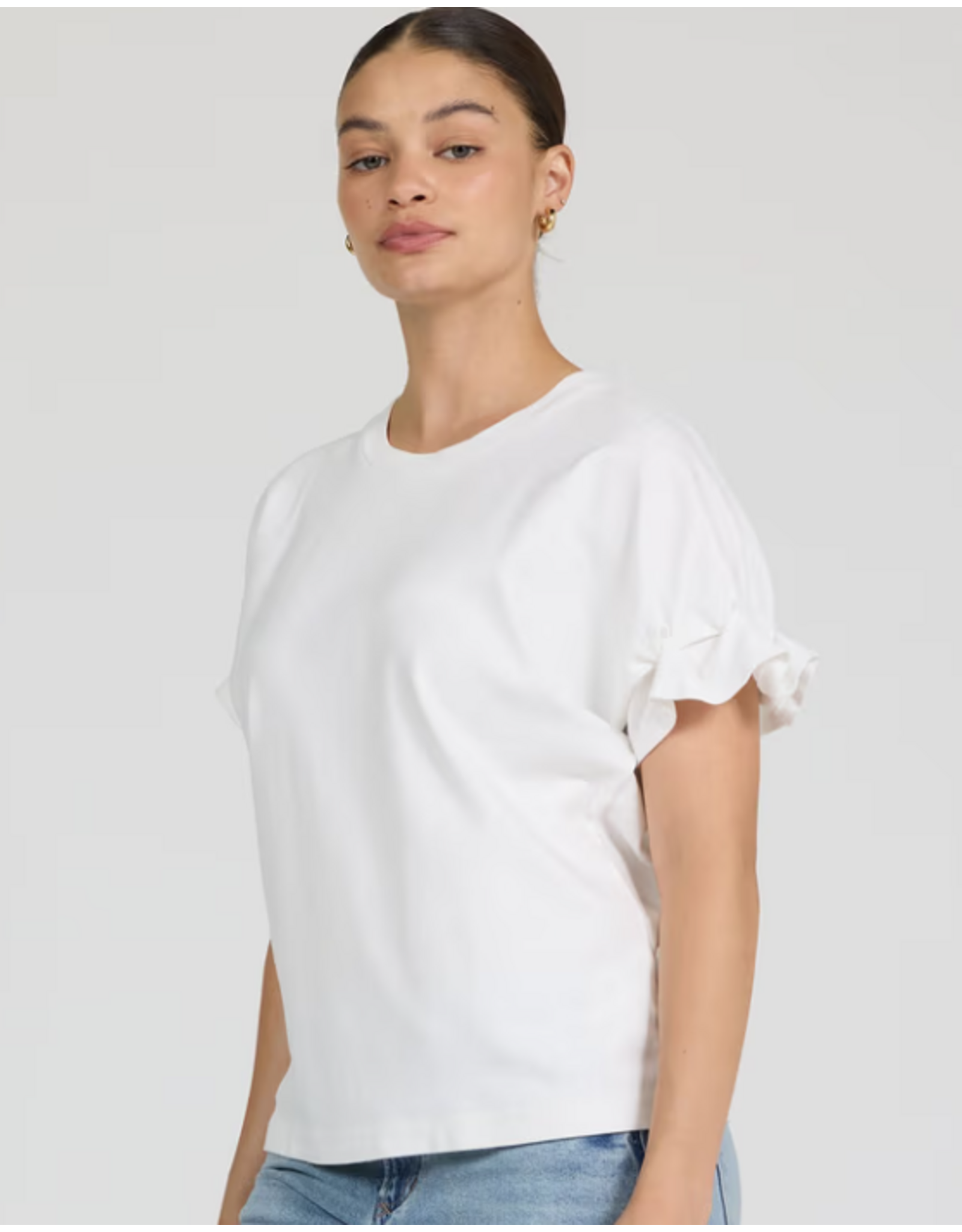 Dear John Denim Dear John Meredith Ruffle Cuff Top White