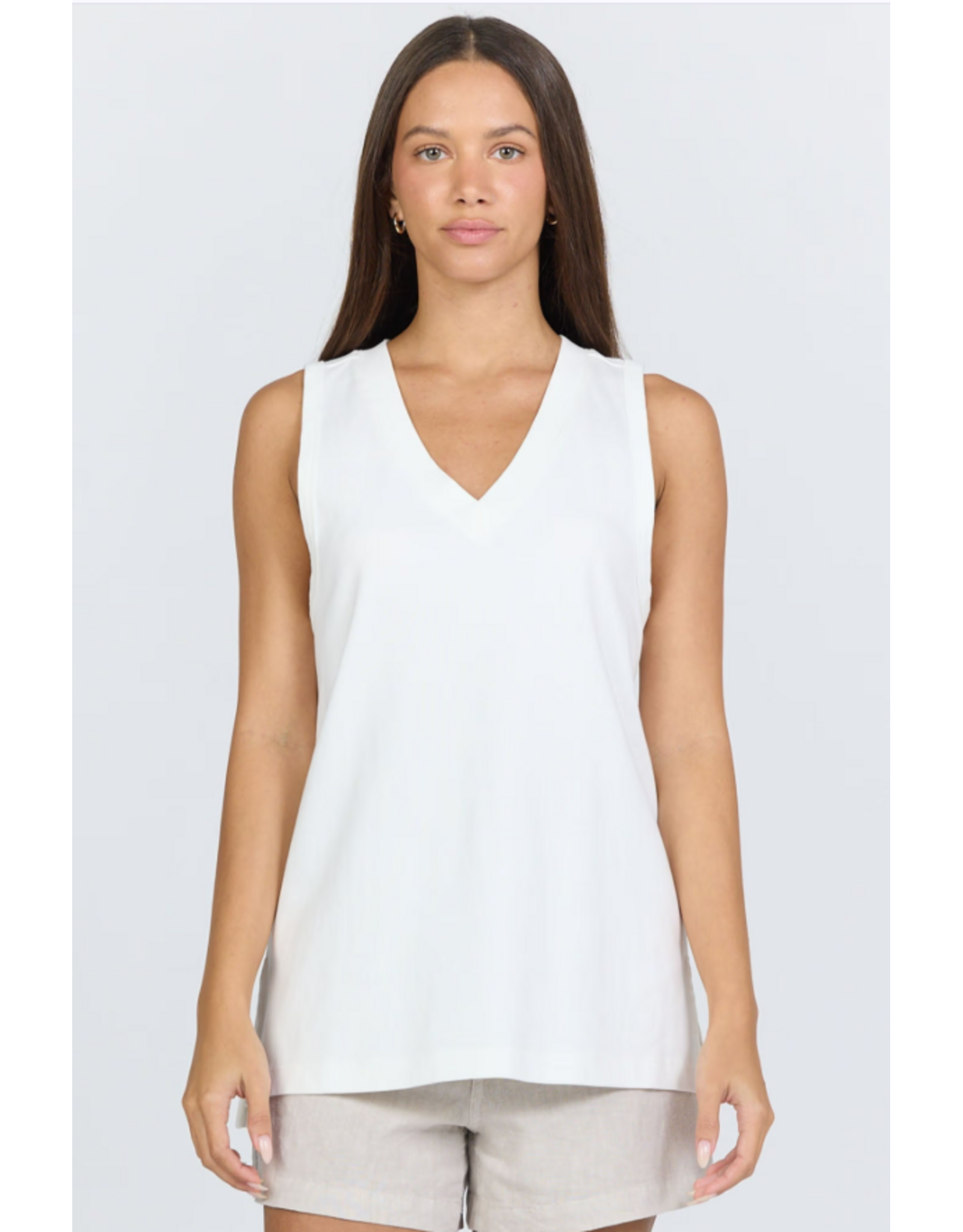 Dear John Denim Dear John Laurel V-Neck Tank White