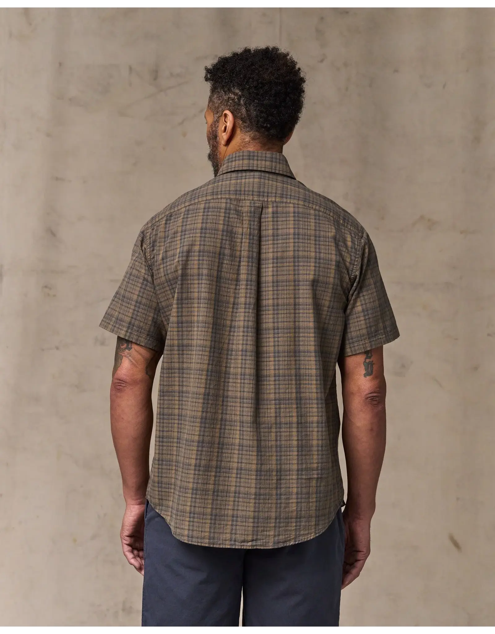 Filson Filson Short Sleeve Madras Popover Shirt Brown Olive Plaid