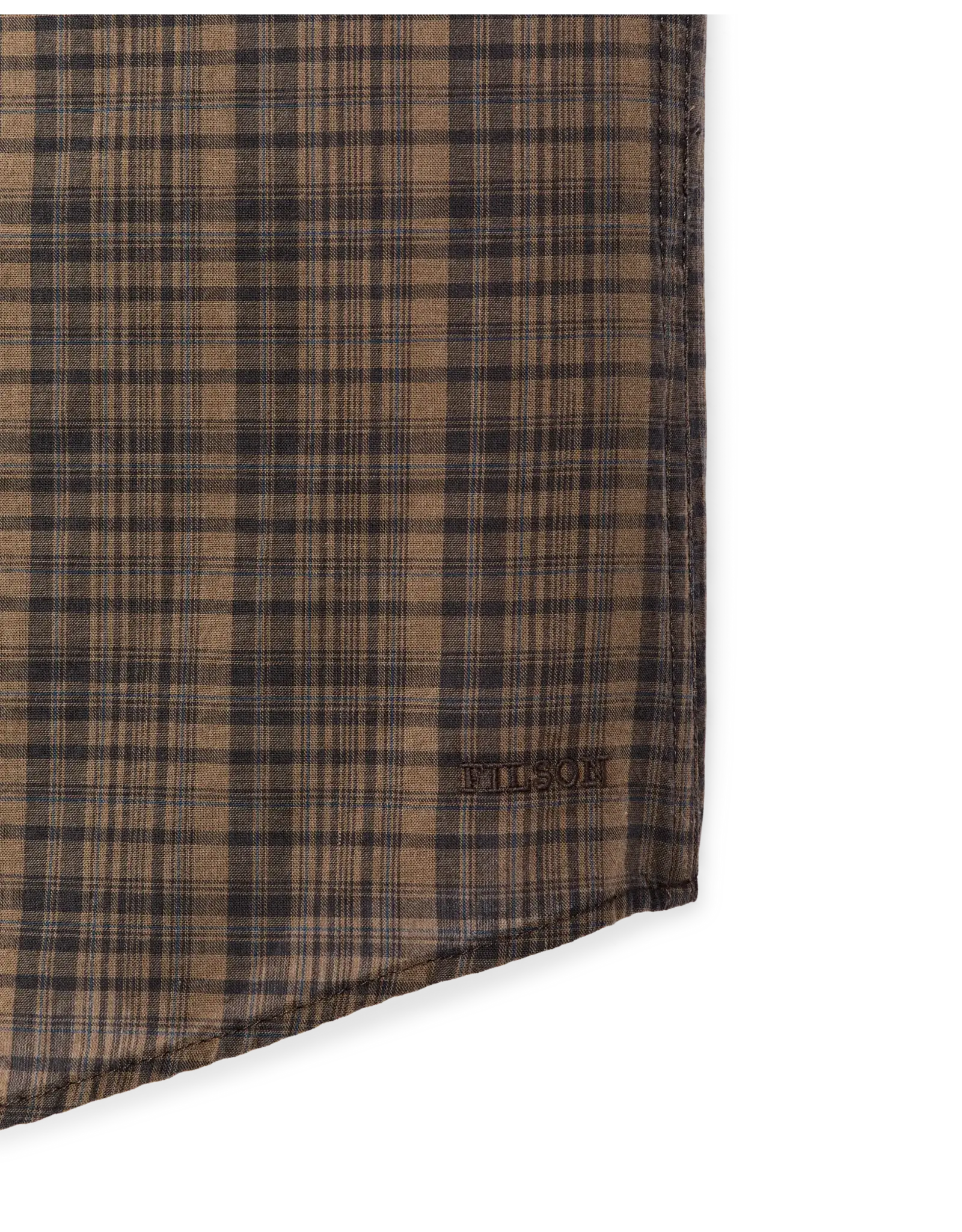 Filson Filson Short Sleeve Madras Popover Shirt Brown Olive Plaid