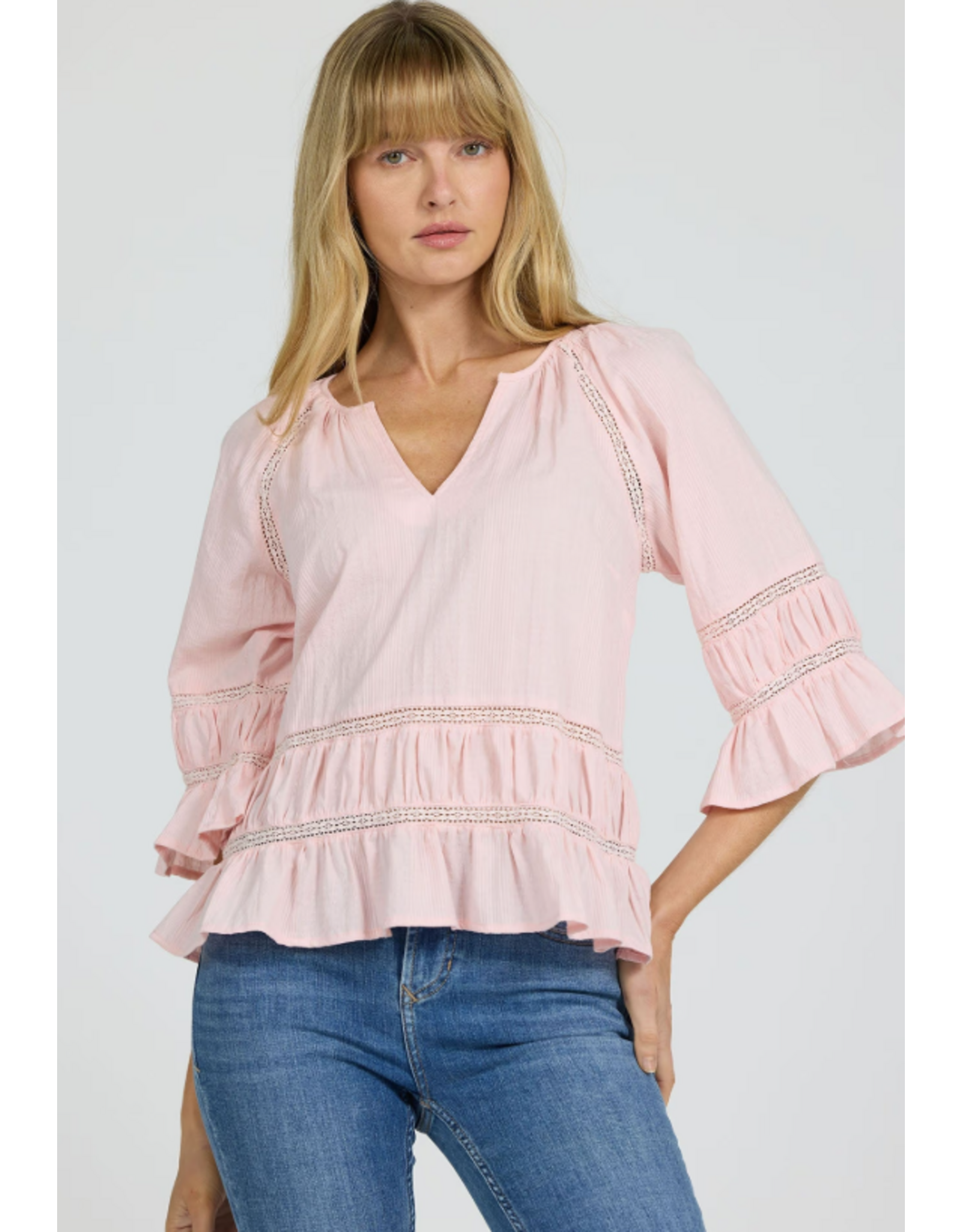 Dear John Denim Dear John Sybil Ruffle Top Pale Lilac