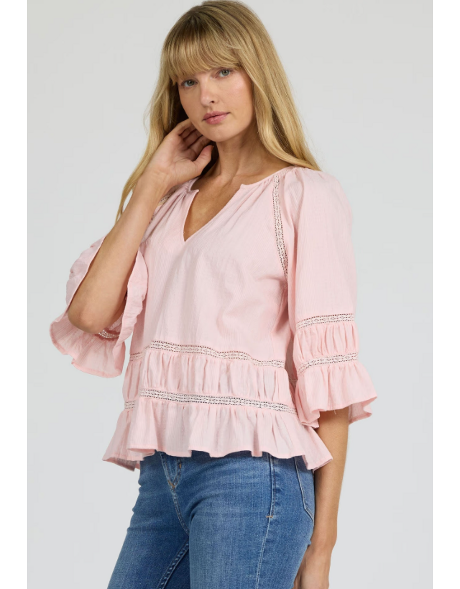 Dear John Denim Dear John Sybil Ruffle Top Pale Lilac