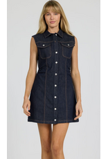Dear John Denim Dear John Saira Sleeveless Mini Dress Dark Denim