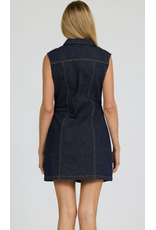 Dear John Denim Dear John Saira Sleeveless Mini Dress Dark Denim
