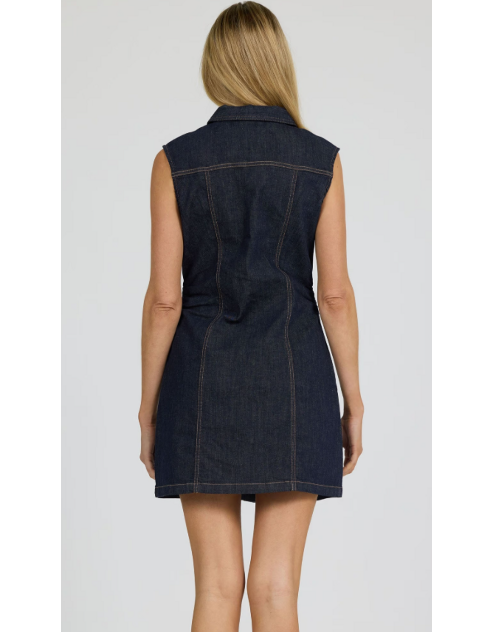 Dear John Denim Dear John Saira Sleeveless Mini Dress Dark Denim