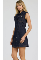 Dear John Denim Dear John Saira Sleeveless Mini Dress Dark Denim