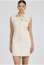 Dear John Denim Dear John Saira Sleeveless Mini Dress Wheat