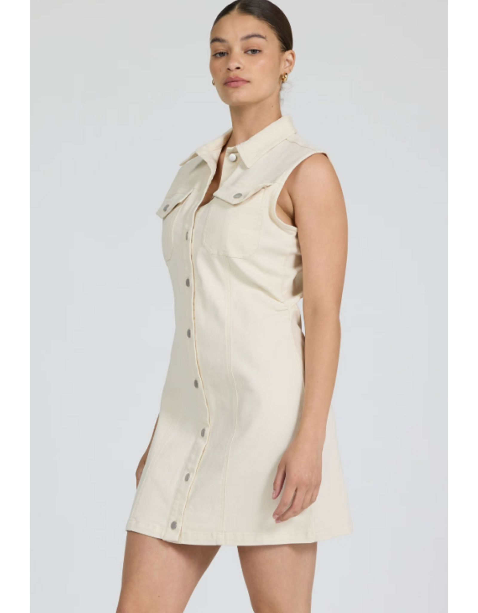 Dear John Denim Dear John Saira Sleeveless Mini Dress Wheat