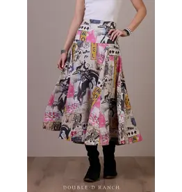 Double D Ranch Double D Ranch Cowboy Graffiti Skirt
