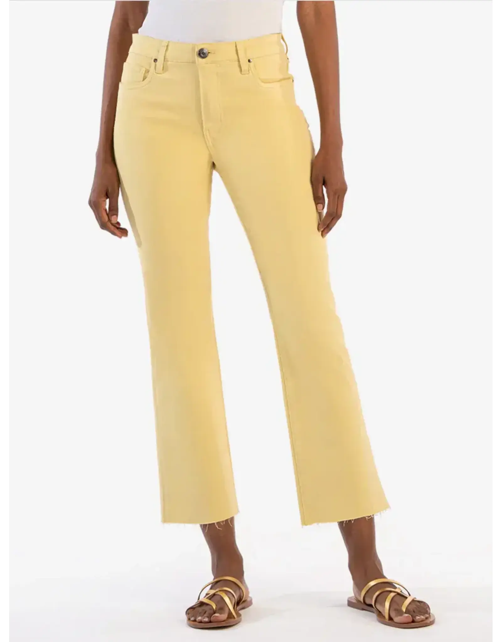 Kut from the Kloth / STS Blue KUT Kelsey High Rise Ankle Flare Pastel Yellow