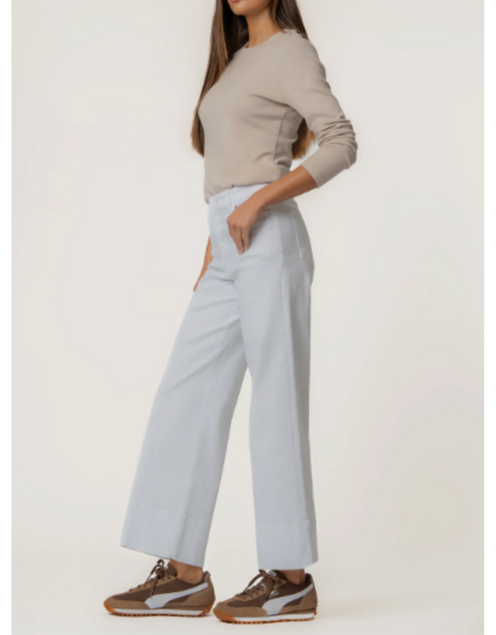 Kut from the Kloth / STS Blue KUT Meg High Rise Front Pin Tuck Optic White