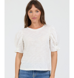 Dear John Denim Dear John Dani Puff Short Sleeve Top Egret