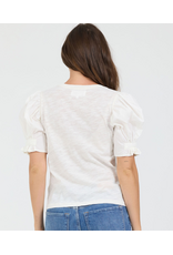 Dear John Denim Dear John Dani Puff Short Sleeve Top Egret