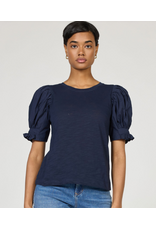 Dear John Denim Dear John Dani Puff Short Sleeve Top Black Iris