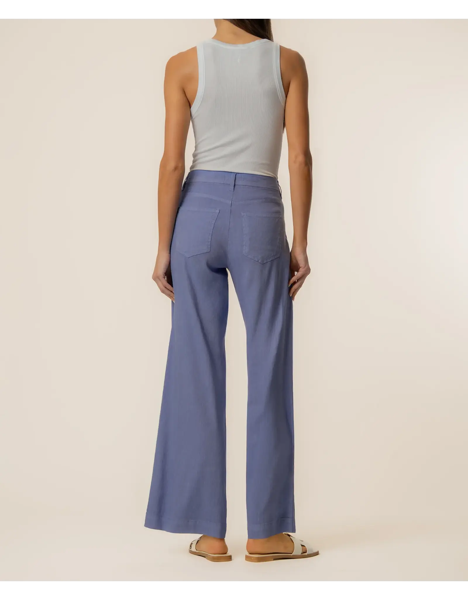Kut from the Kloth / STS Blue KUT Meg Linen High Rise Wide Straight Leg Cornflower
