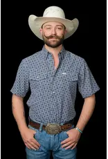 Ferrell Colton Short Sleeve Snap Shirt Blue