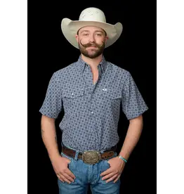 Ferrell Colton Short Sleeve Snap Shirt Blue