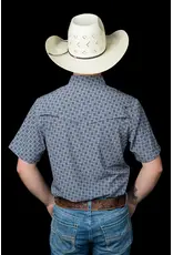 Ferrell Colton Short Sleeve Snap Shirt Blue