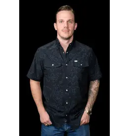 Ferrell Carson Short Sleeve Snap Shirt Black