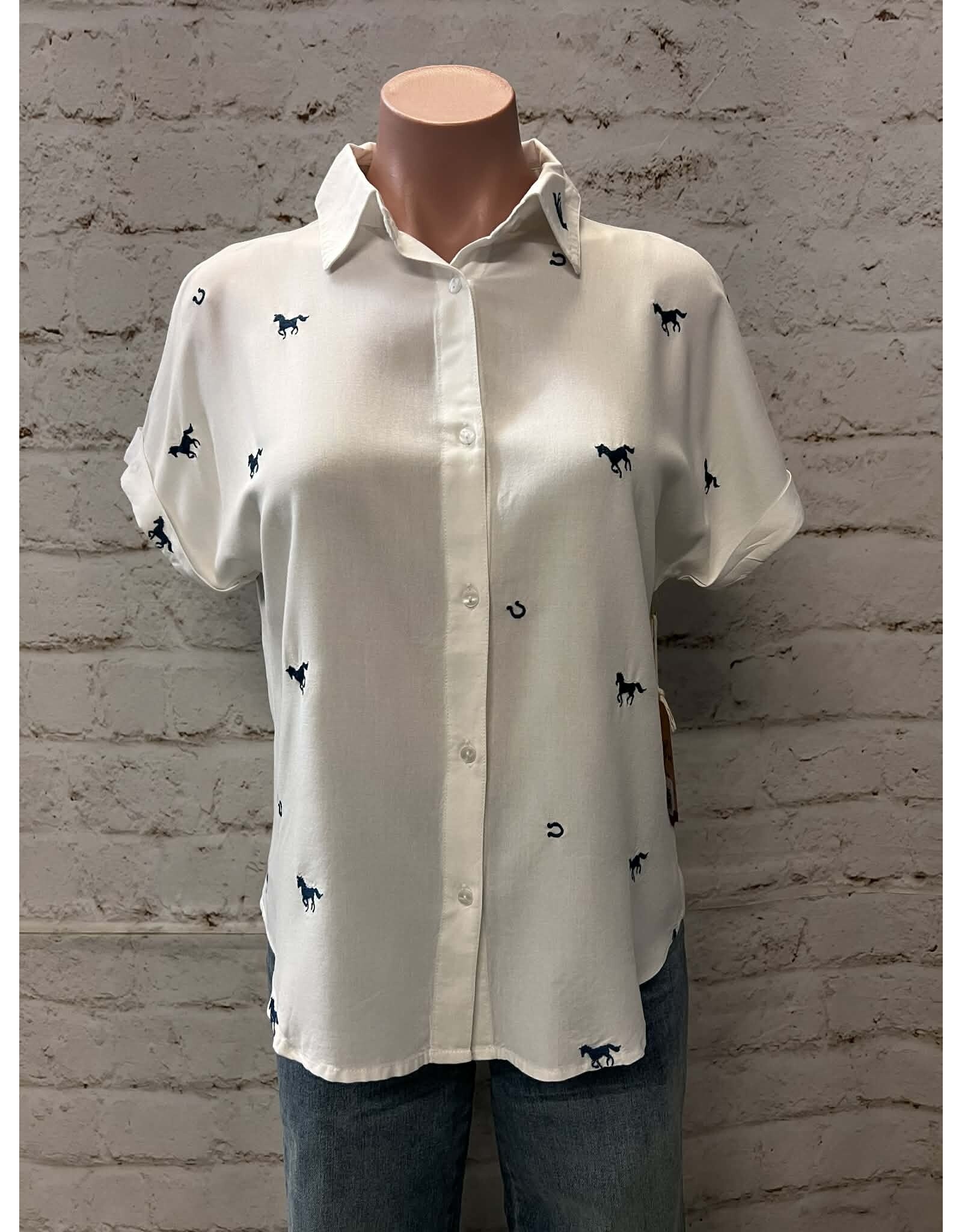 Wild & Lucky Blue Camp Shirt