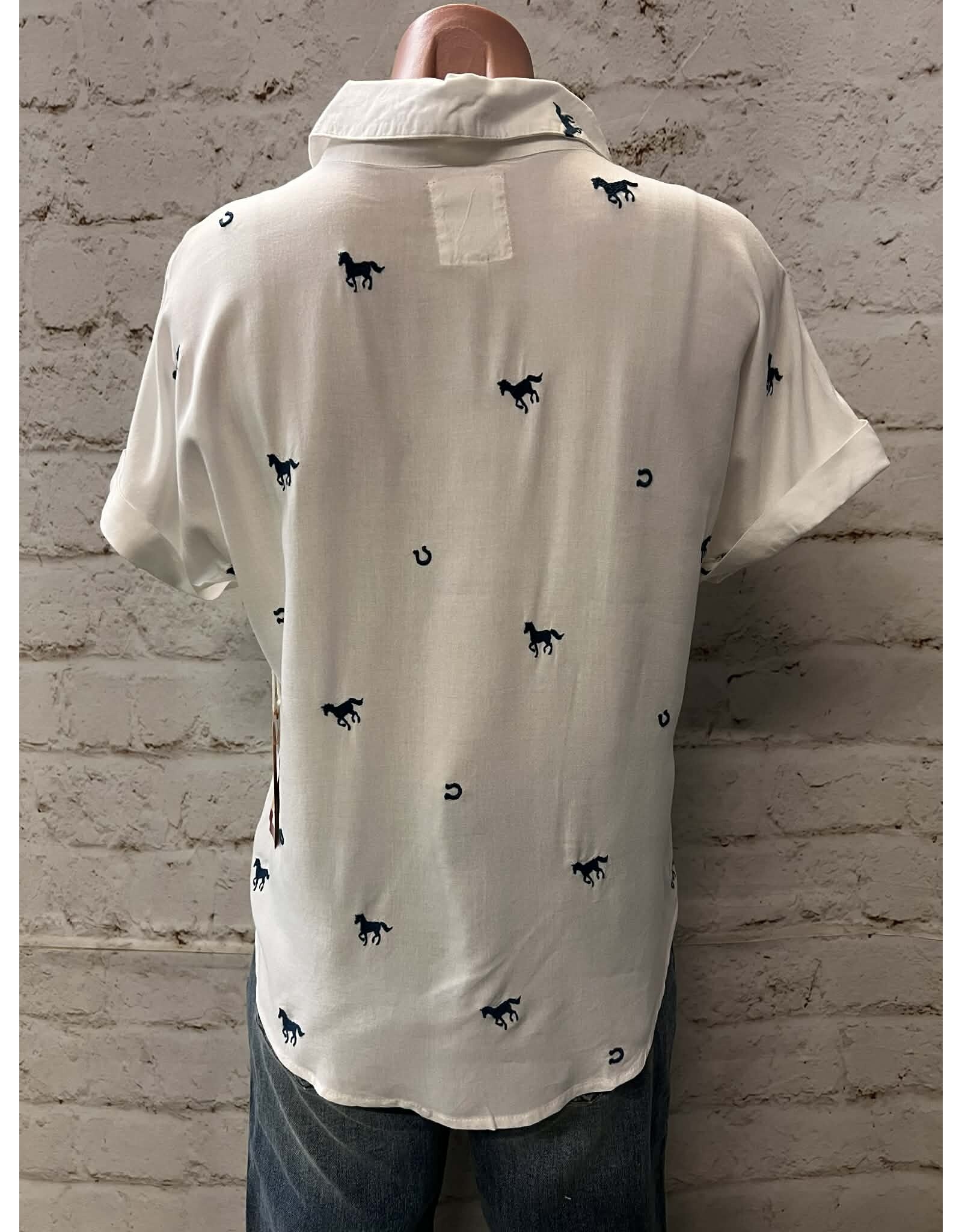 Wild & Lucky Blue Camp Shirt