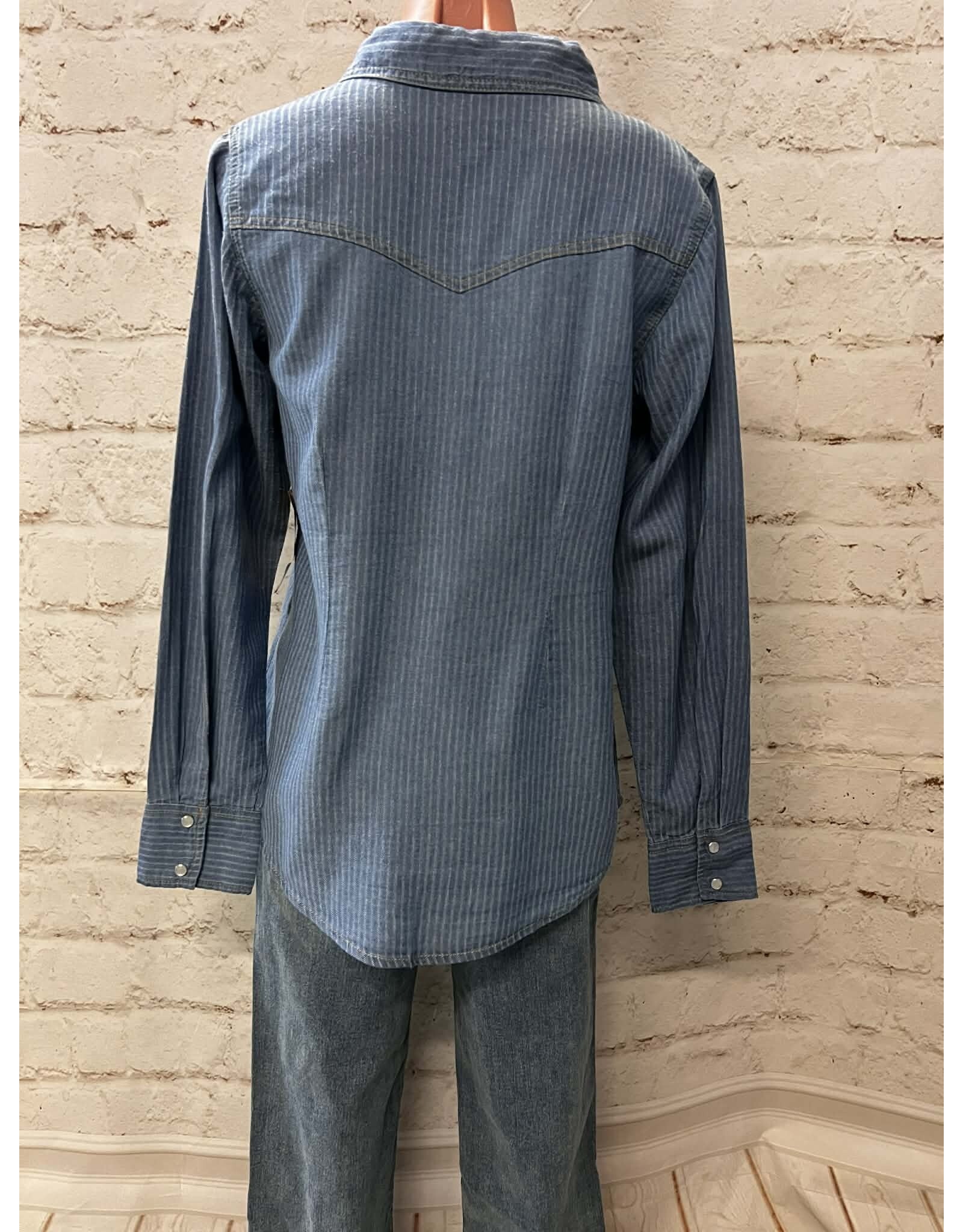 The Elsie Pearl Snap Denim Shirt