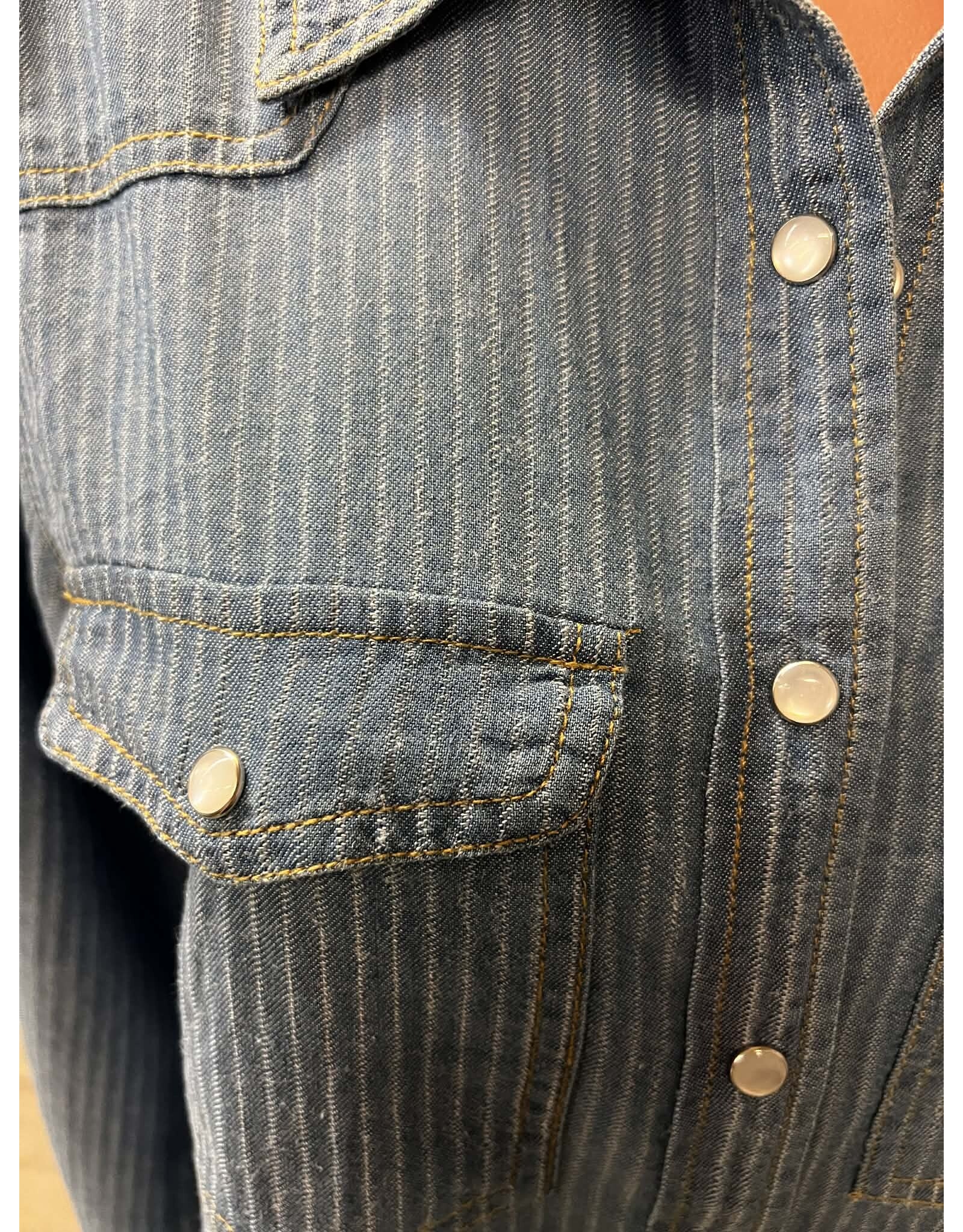 The Elsie Pearl Snap Denim Shirt