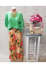 Patty Lace Short Sleeve Top Green