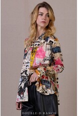 Double D Ranch Double D Ranch Cowboy Graffiti Blouse