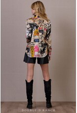 Double D Ranch Double D Ranch Cowboy Graffiti Blouse
