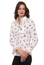 Dizzy Lizzie Cape Cod Top With All The French Doggies