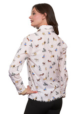 Dizzy Lizzie Cape Cod Top With All The French Doggies