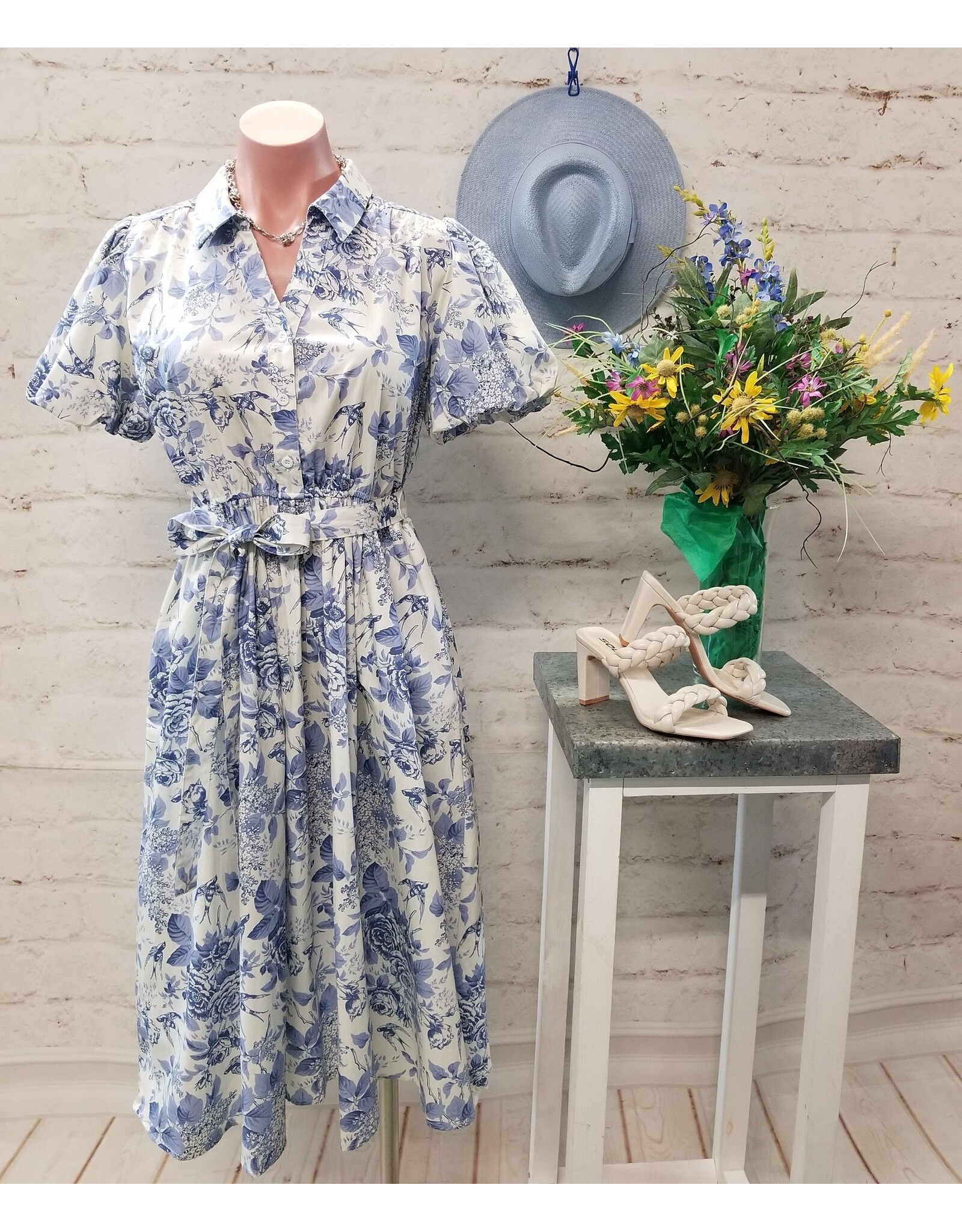 Birdie Blue Floral Midi Dress