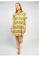 Uncle Frank Uncle Frank Tulip Swing Shirt Dress Aqua