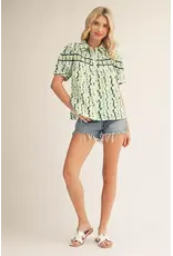 Heidi Floral Top Navy