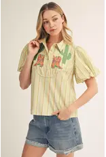 Wynona Western Embroidery Top
