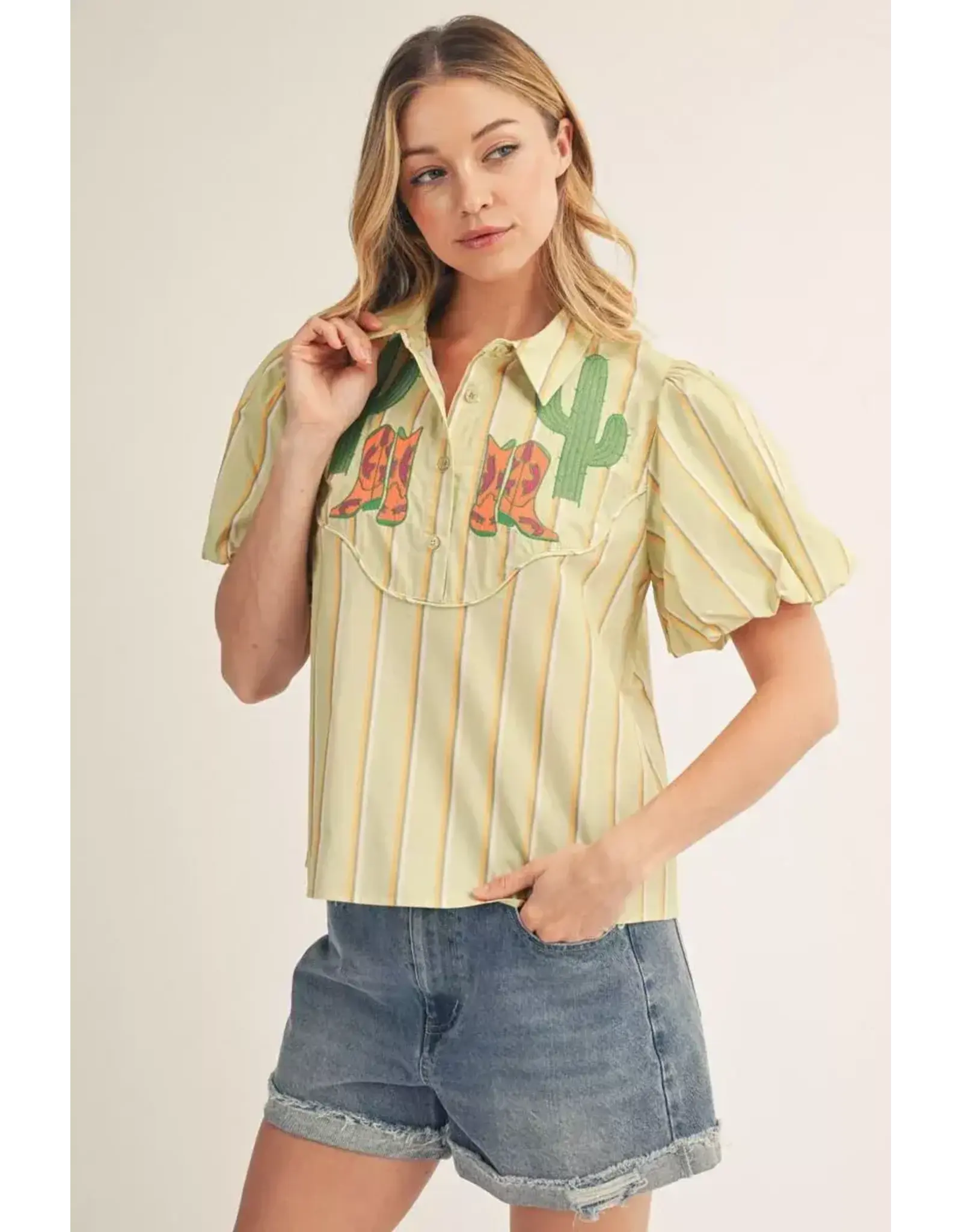 Wynona Western Embroidery Top